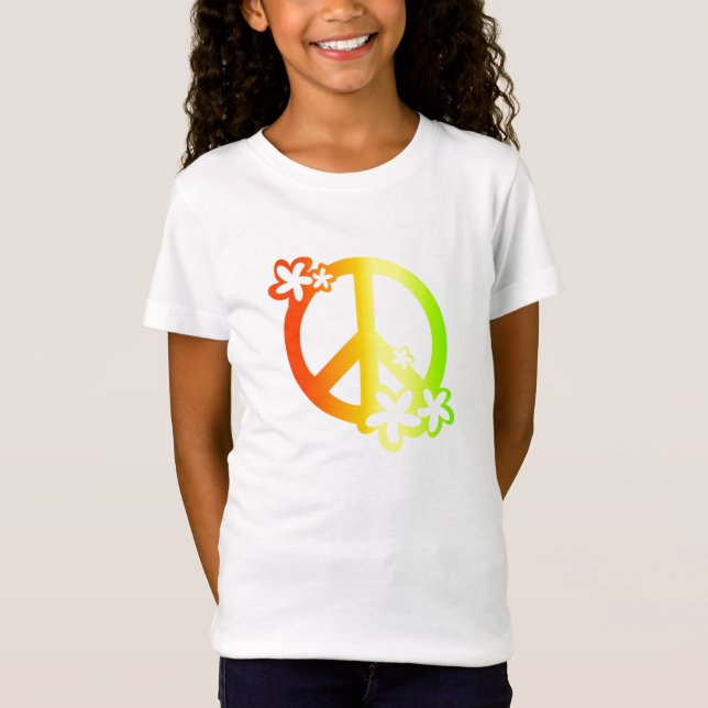 fred med blommarastafärger t-shirt (Framsida)