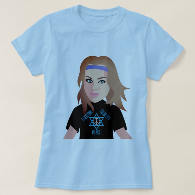 Fred med jämlikhet i frihet t shirt (Design framsida)