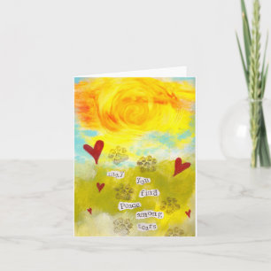 Fred mellan Tårar Blank Pet Sympathy Card Kort