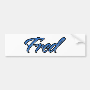 Fred Namn blue Aufkleber Sticker Autoaufkleber Bildekal