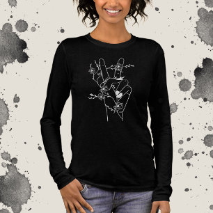 Fred och blommor t shirt