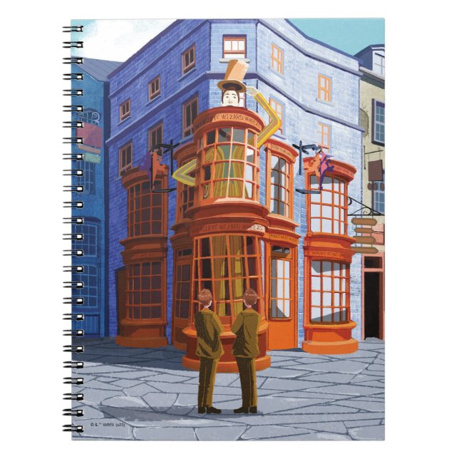 Fred och George vid Weasleys guide Wheezes Anteckningsbok (Framsidan)