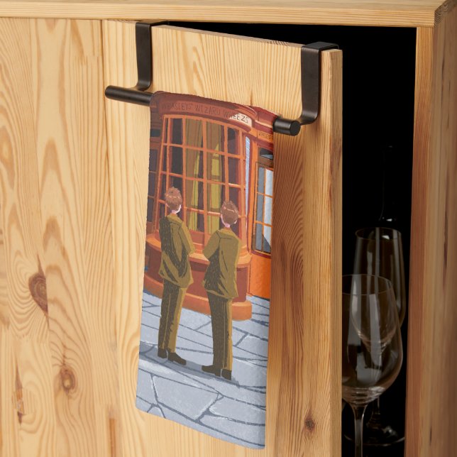 Fred och George vid Weasleys guide Wheezes Kökshandduk (Thirds Fold)