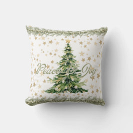 Fred och glädje i Grönt Julgran Kudde