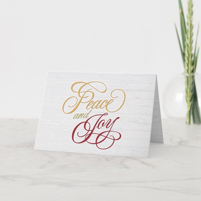 Fred och glädje på Whitewaschat Wood Helgkort (Framsida)