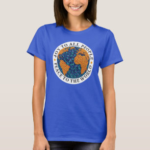 Fred och Glädje till världen - blomstrande planet T Shirt