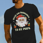 Fred och Grooviness Retro Hippie Jul T Shirt<br><div class="desc">Håll dig kylig,  lugn och roovy den här julen med dina vänner och din familj när du bäror den här roligten.</div>