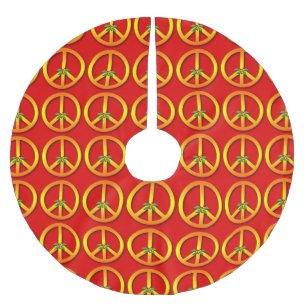 Fred- och järnekjulgrankjol julgransmatta borstad polyester