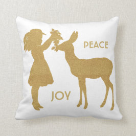 Fred och Joy Vintage Girl och Hjort Pillow Kudde