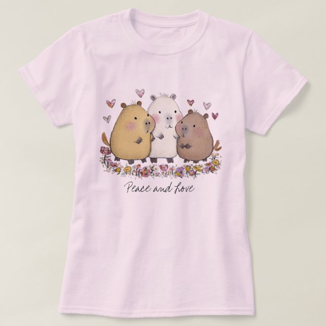 Fred och Kärlek Capybara T-shirt (Design framsida)