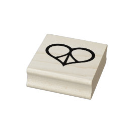 Fred och Kärlek Heart Wood Art Frimärke Stämpel