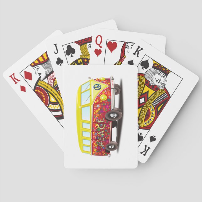 Fred och Kärlek Hippy Buss Casinokort (Baksidan)