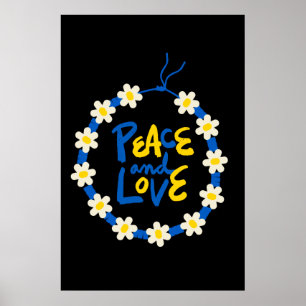 Fred och Kärlek i Ukraina Flower Wans Poster