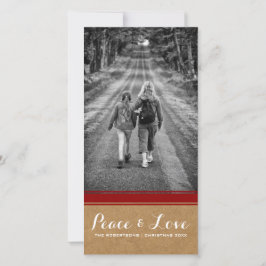 Fred och Kärlek - Julfoto Pappra Röda Bälte v3 Julkort