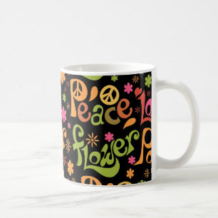 Fred och Kärlek Mönster Kaffemugg