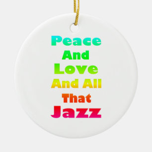 Fred och Kärlek och allt Jazz-prydnadsföremål Julgransprydnad Keramik