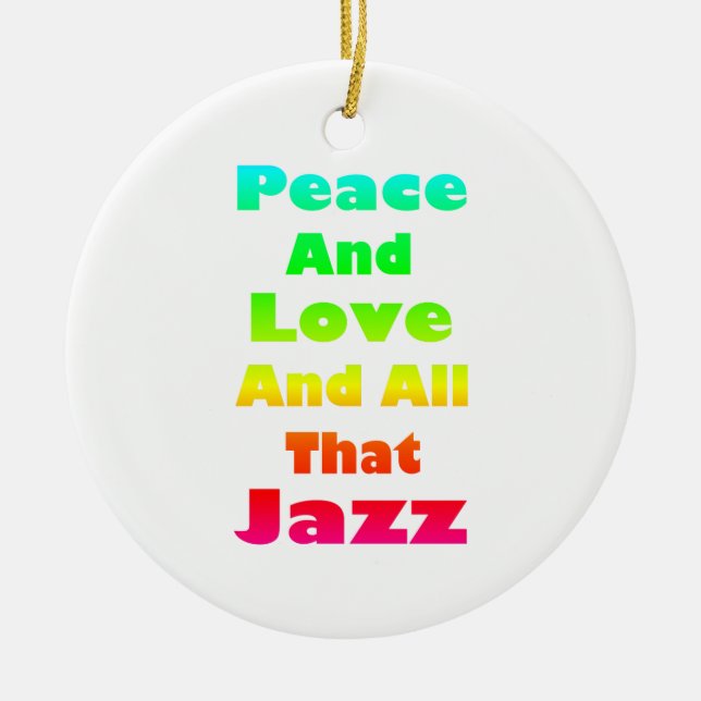 Fred och Kärlek och allt Jazz-prydnadsföremål Julgransprydnad Keramik (Framsidan)