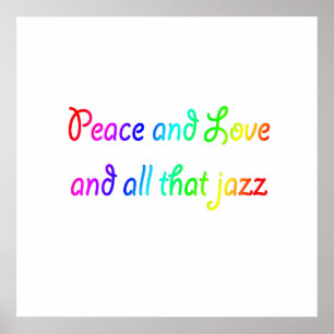 Fred och Kärlek och allt Jazz Rainbow Skriv ut Poster