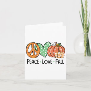 Fred och Kärlek och fallpipa Autum Lycklig faller Kort