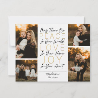 Fred och Kärlek och lycka i hjärtat Julkort