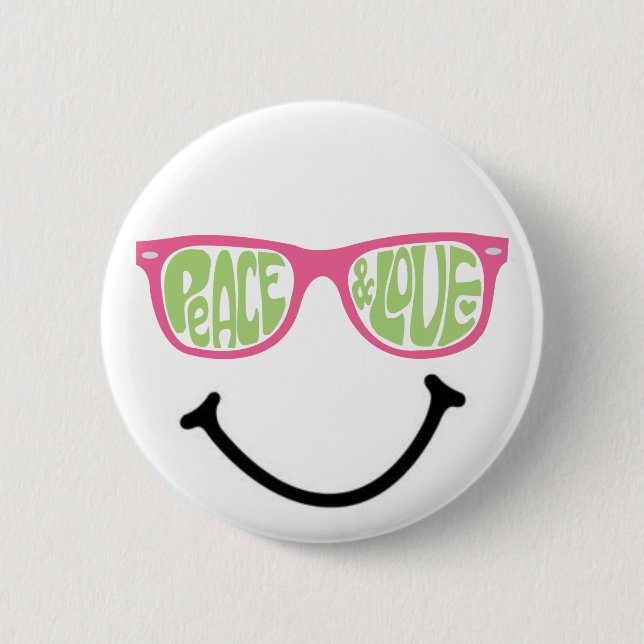 Fred och Kärlek och lycka Knapp (Framsida)