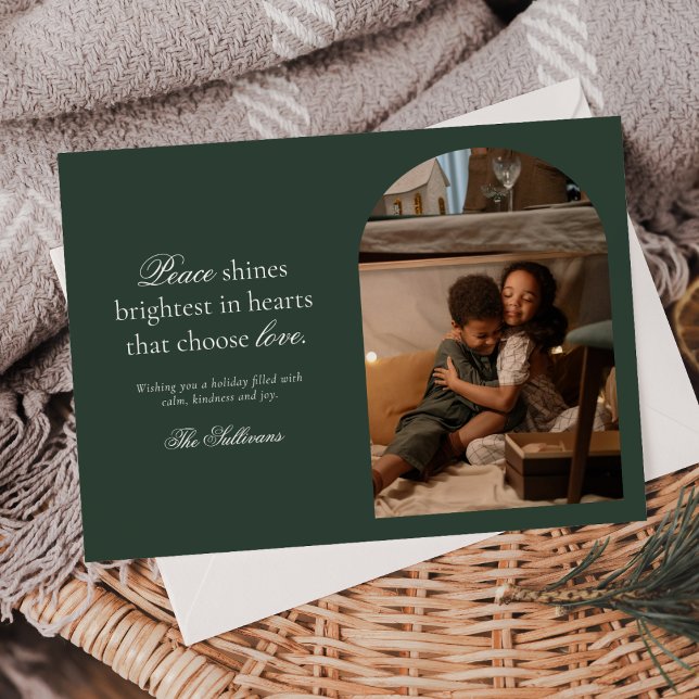 Fred och kärlek semester foto tillkännagivande julkort (Skapare uppladdad)
