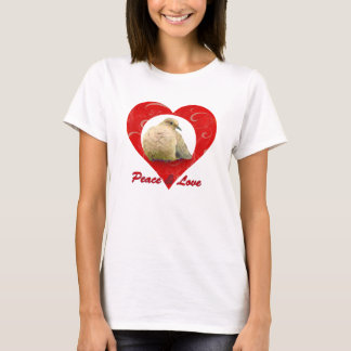 Fred och Kärlek - sorg Dove - hjärta T Shirt