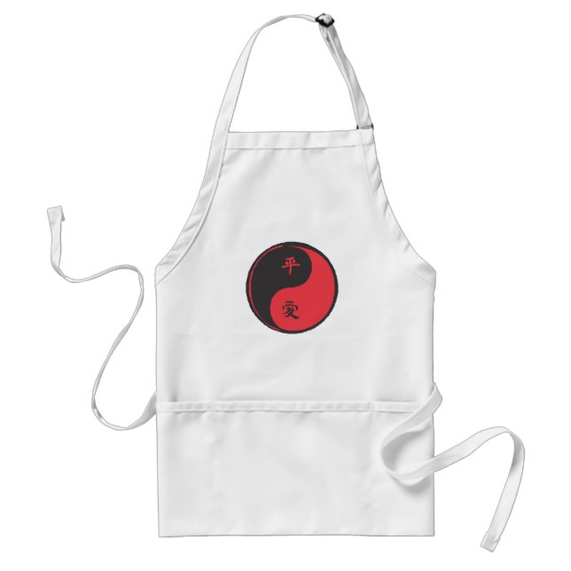 Fred och Kärlek Yinyang Förkläde (Framsidan)