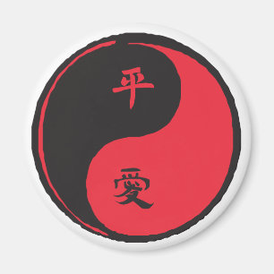 Fred och Kärlek Yinyang Magnet