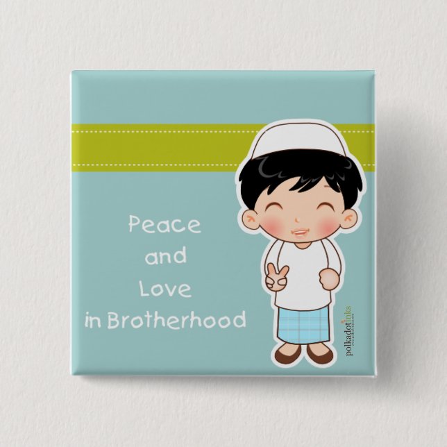 Fred- och kärlekemblem knapp (Framsida)