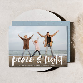 Fred och ljus | Fullt Photo Hanukkah Julkort