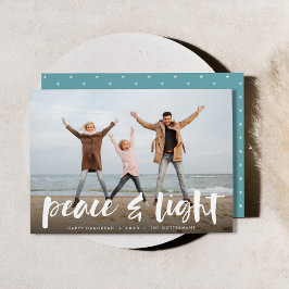 Fred och ljus | Fullt Photo Hanukkah Julkort
