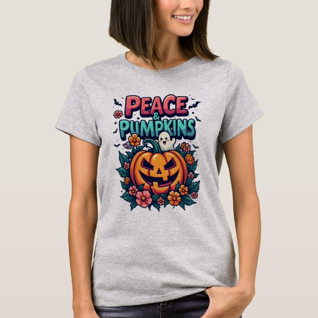 Fred och pumpkin Halloween T-shir T Shirt (Framsida)