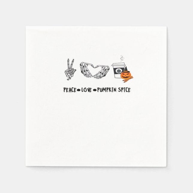 Fred och pumpkin Spice, Halloween Skeletons-klass Pappersservett (Framsidan)