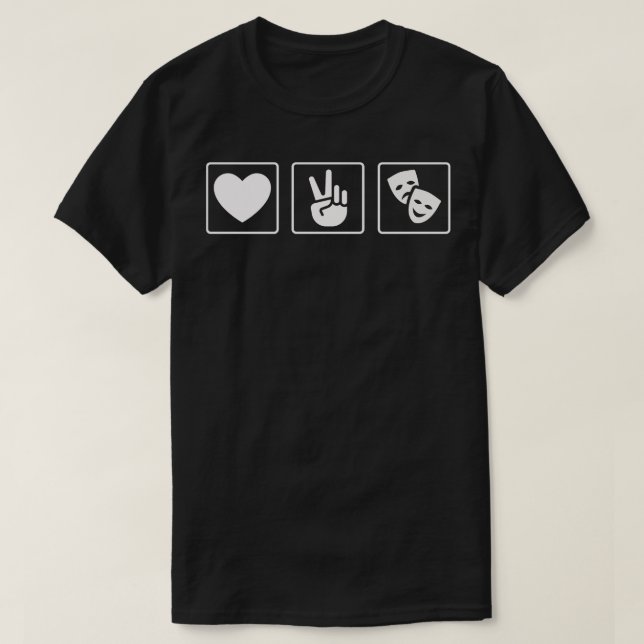 Fred och teater i kärlek t shirt (Design framsida)