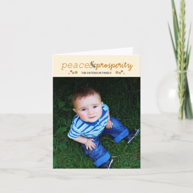 fred och välstånd helgkort (Framsida)