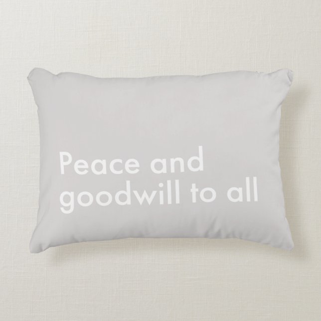 Fred och välvilja till alla Helgdag dekan Prydnadskudde (Framsidan)