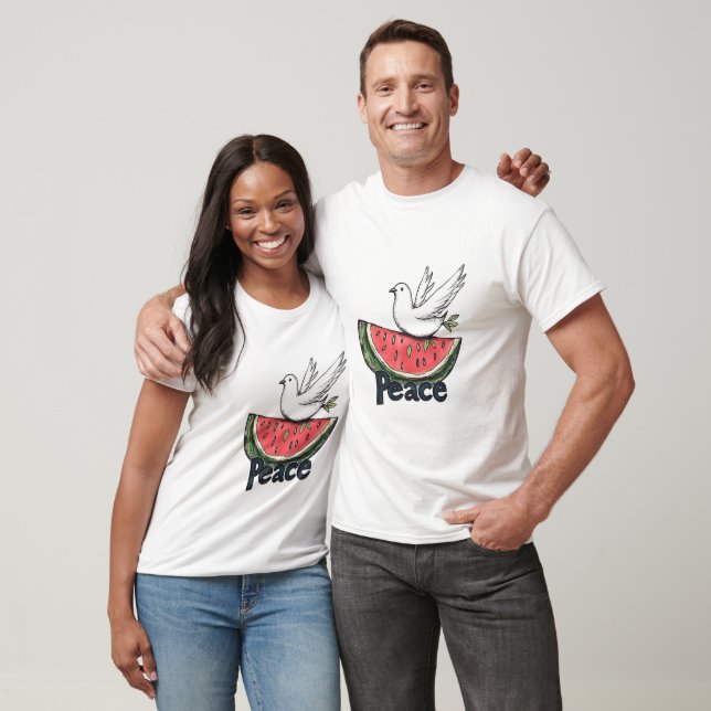 Fred och vattenmelon | Minimalistisk dovsymbol س ل T Shirt (Unisex)