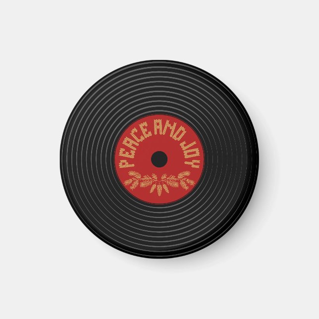 Fred och vinylrekorddesign magnet (Framsidan)