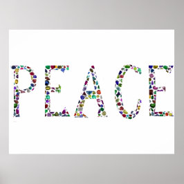 Fred, ord: "Peace"-Gemstone Poster