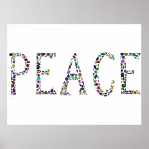Fred, ord: "Peace"-Gemstone Poster