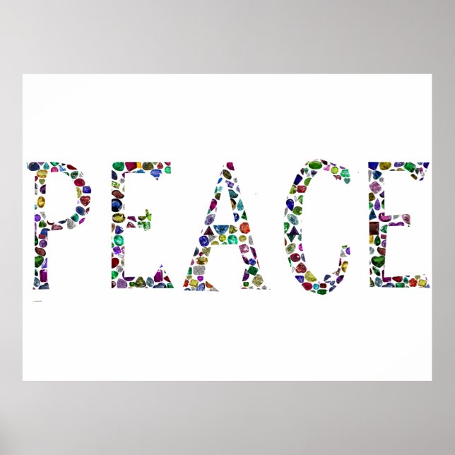 Fred, ord: "Peace"-Gemstone Poster (Framsidan)