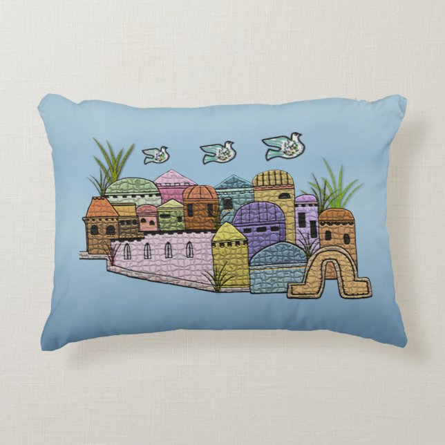 Fred över Jerusalem kudder Prydnadskudde (Framsidan)