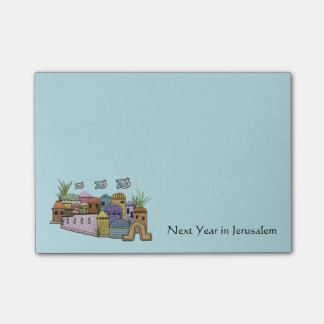 Fred över Jerusalem postar den noterar Post-it Block