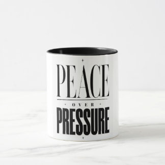 Fred Över Press Minimalistisk Inspirerande Citat Mugg