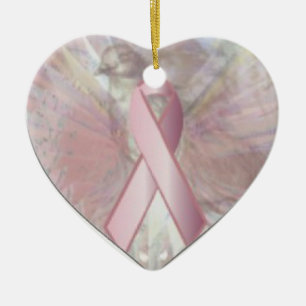 Fred på änglalika vingarrosor RibbonOrnament-Cus Julgransprydnad Keramik