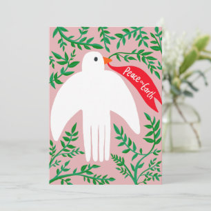 Fred på Earth Bird Dove jul Julafton Helgdag Kort