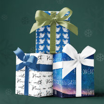 Fred på Earth Blue White Dove Mönster jul