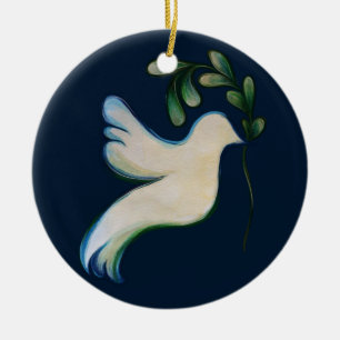 Fred på Earth Dove of Hope Julgransprydnad Keramik