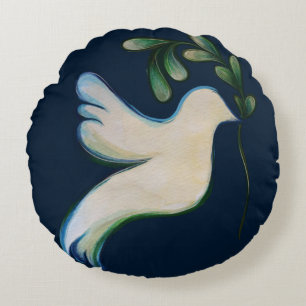 Fred på Earth Dove of Hope Rund Kudde